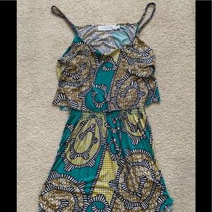 T-bags Los Angeles Green/Yellow Sleeveless Top S